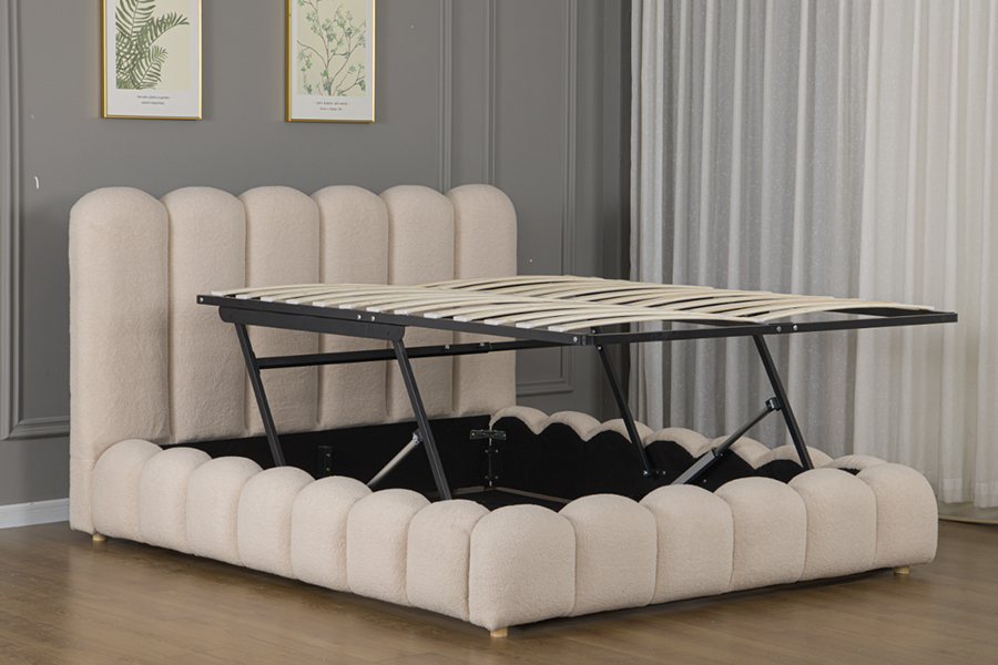 4878G Cassetti portaoggetti Struttura letto con morbida imbottitura 3D a forma di petalo