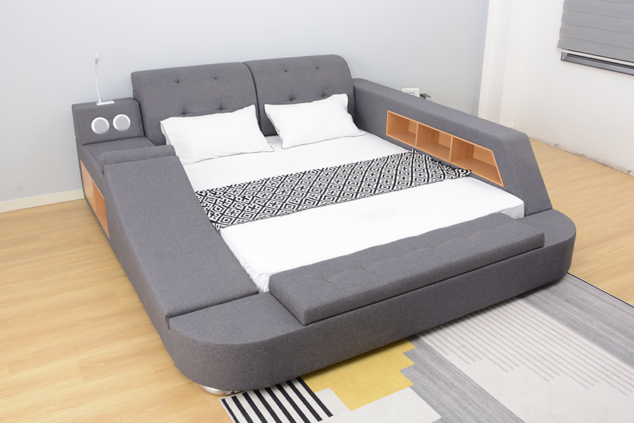 Struttura letto imbottita integrata per il tempo libero con altoparlante Bluetooth 1550
