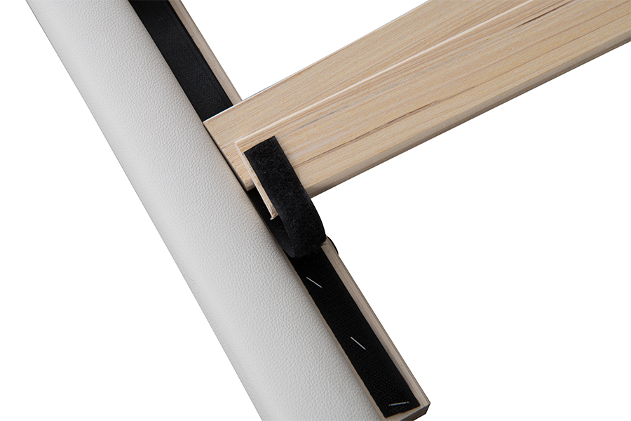 4546-3U Struttura letto imbottita in pelle a forma di L USB