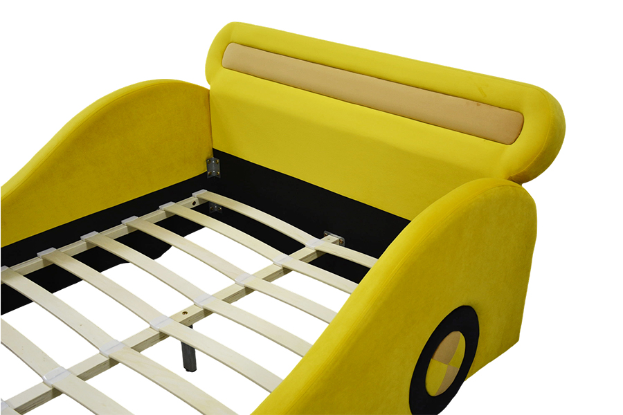 1421 Sorprendenti letti gialli simili a automobili per bambini
