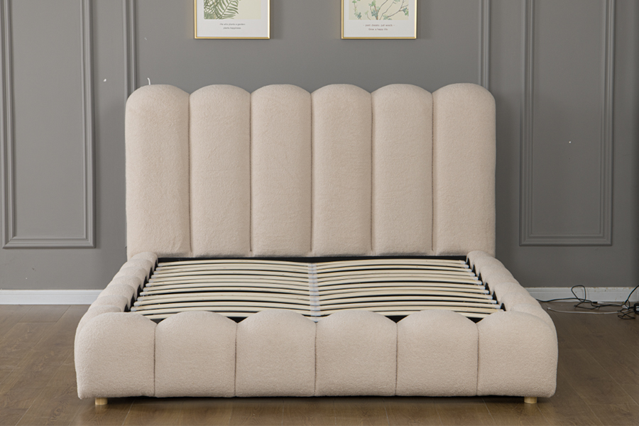 4878G Cassetti portaoggetti Struttura letto con morbida imbottitura 3D a forma di petalo