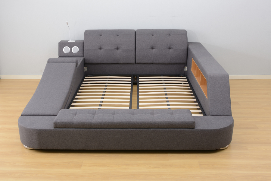 Struttura letto imbottita integrata per il tempo libero con altoparlante Bluetooth 1550