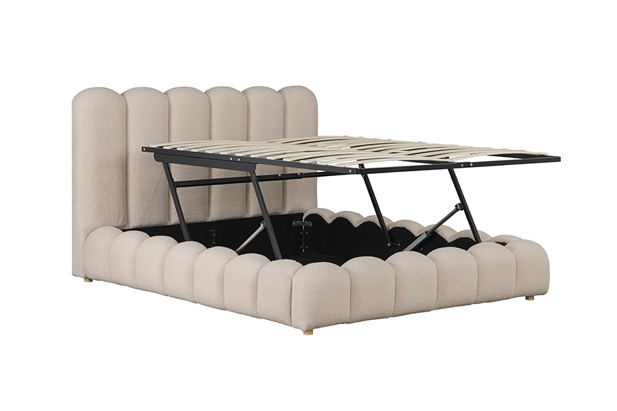 4878G Cassetti portaoggetti Struttura letto con morbida imbottitura 3D a forma di petalo