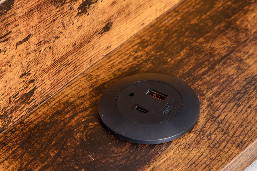 A002-1-3DU USB Testiera Letto Imbottita Integrata