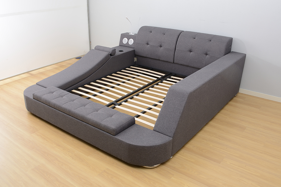 Struttura letto imbottita integrata per il tempo libero con altoparlante Bluetooth 1550