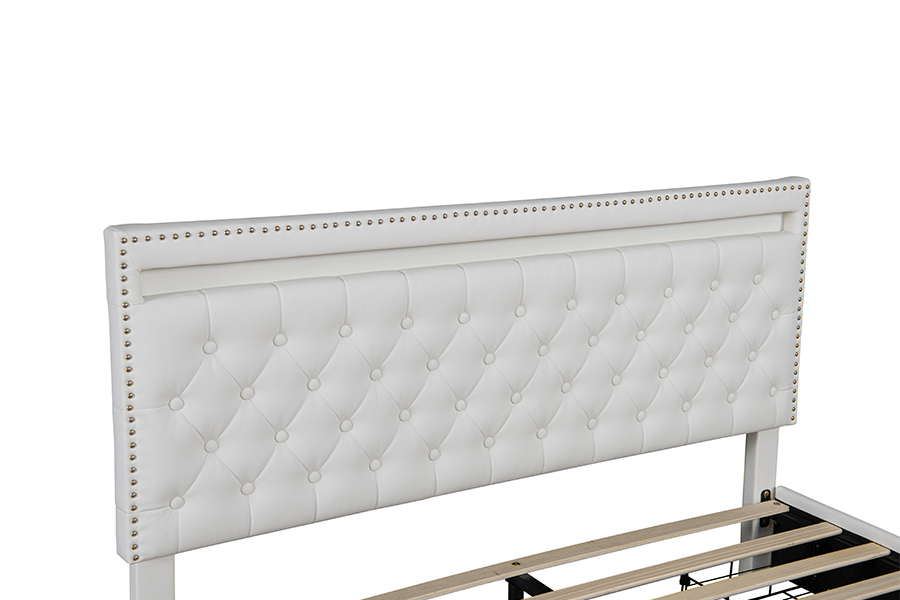 4471-1-Cassetti 3D Contenitori con illuminazione ambientale intelligente Struttura del letto