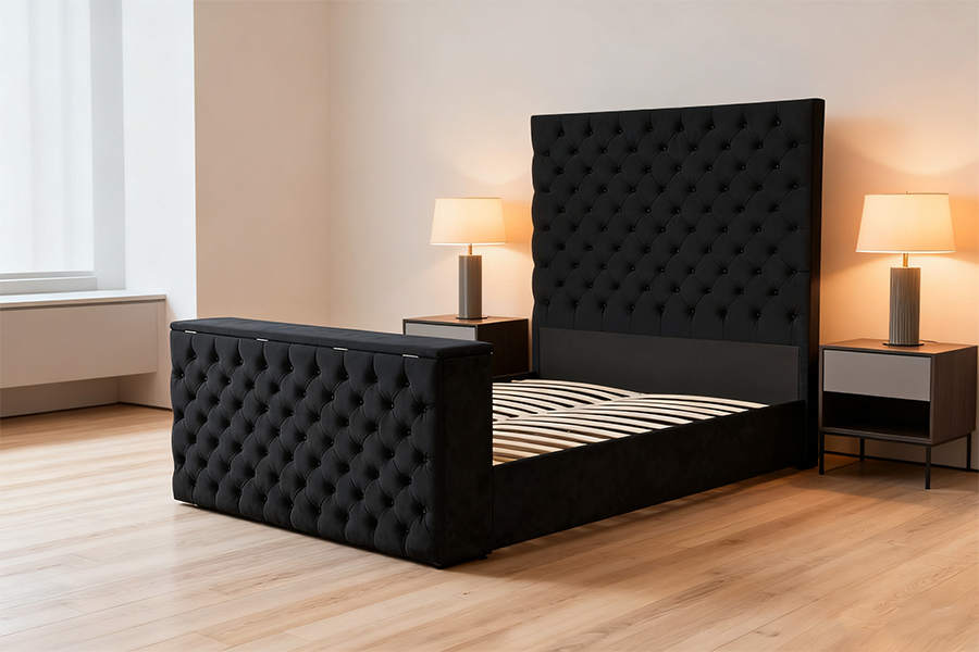 4652BG Letto motorizzato porta TV sollevabile per camerette