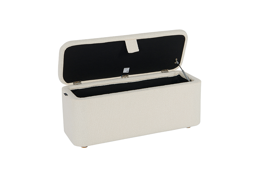 WSS977 Contenitore ottomano imbottito in pile di agnello