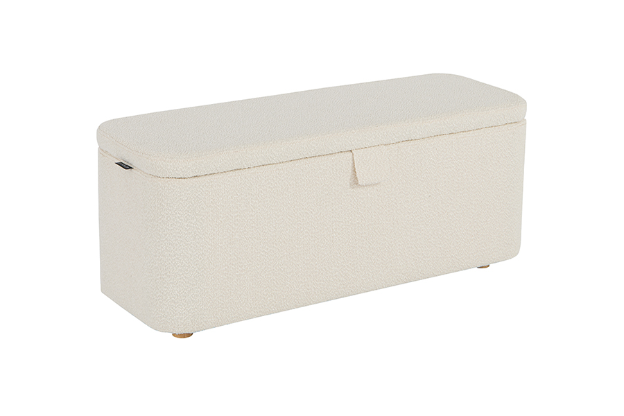WSS977 Contenitore ottomano imbottito in pile di agnello