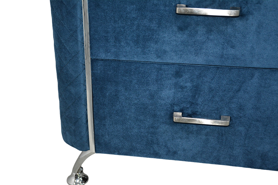 Comodino/tavolino da letto in velluto diamante WSS954