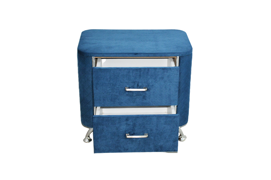 Comodino/tavolino da letto in velluto diamante WSS954