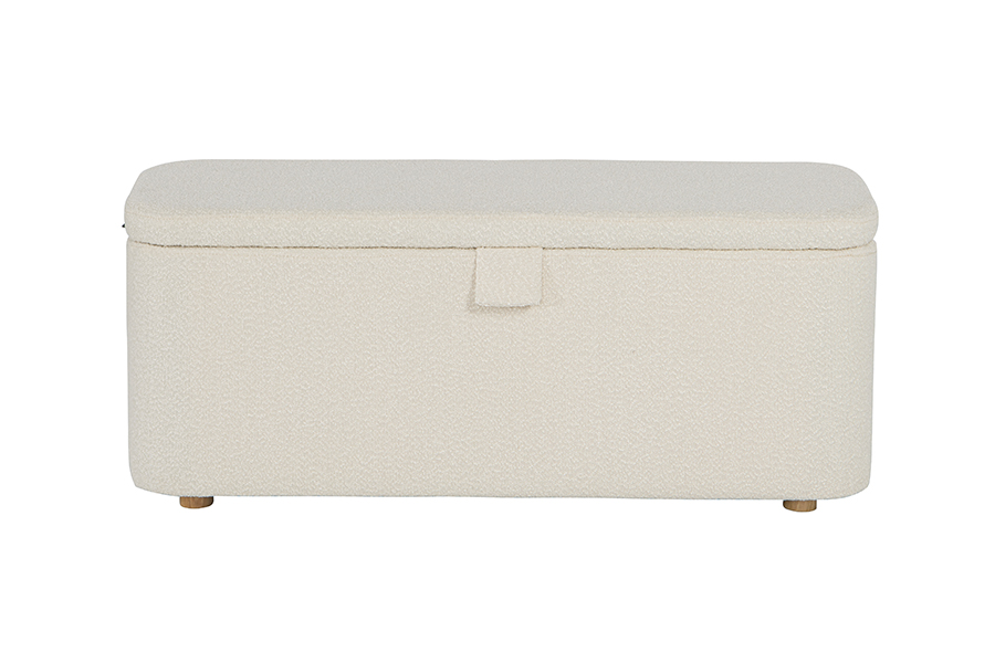 WSS977 Contenitore ottomano imbottito in pile di agnello