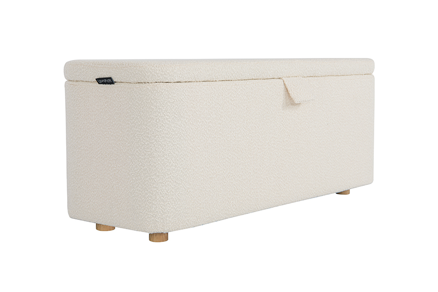 WSS977 Contenitore ottomano imbottito in pile di agnello