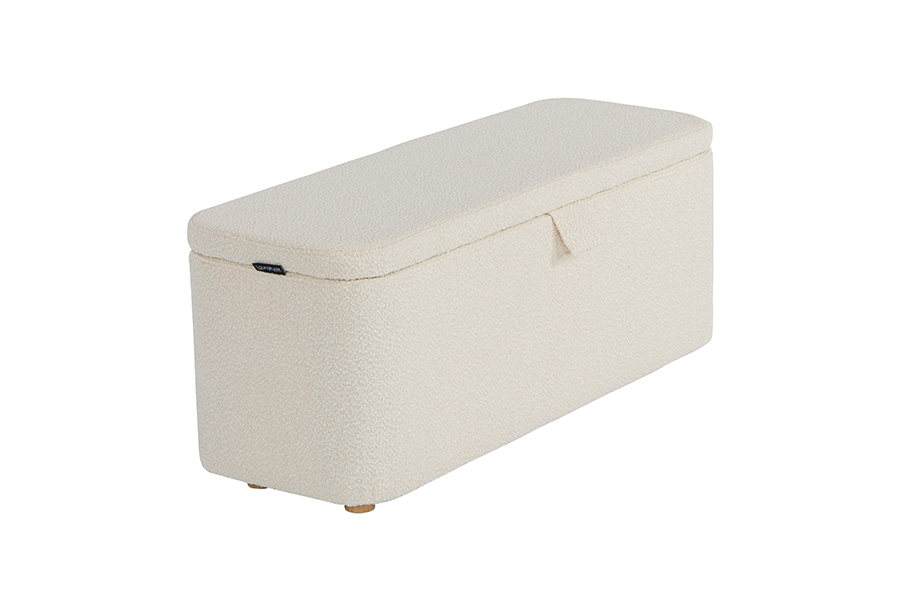 WSS977 Contenitore ottomano imbottito in pile di agnello