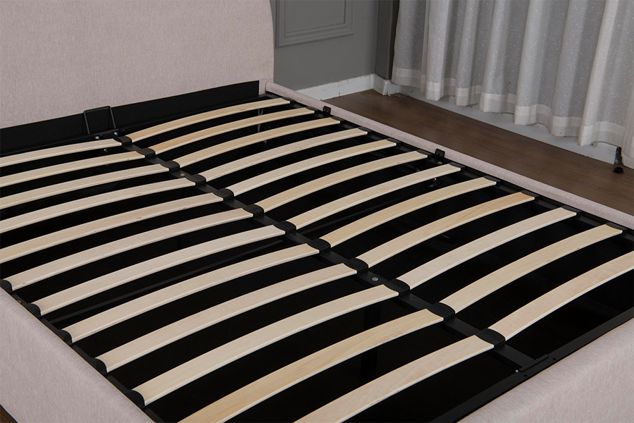 5019G Struttura letto contenitore imbottita in materiali ecologici