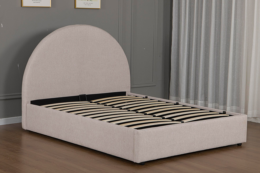 5019G Struttura letto contenitore imbottita in materiali ecologici