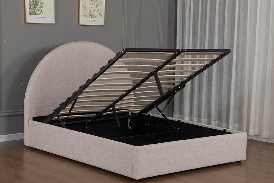 5019G Struttura letto contenitore imbottita in materiali ecologici