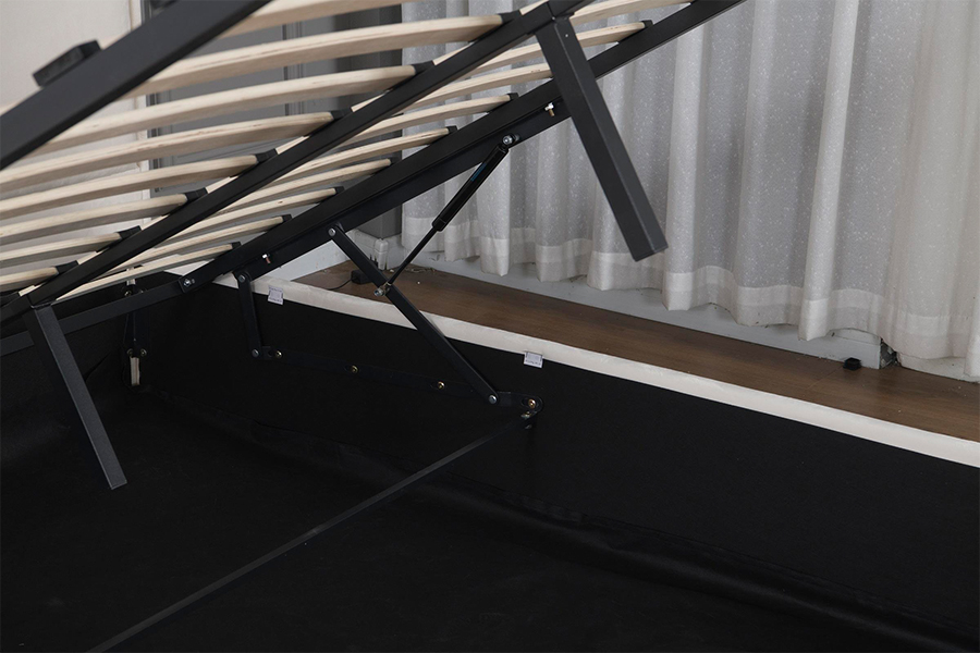 5032-1G Testiera curva in legno con struttura letto imbottita a LED