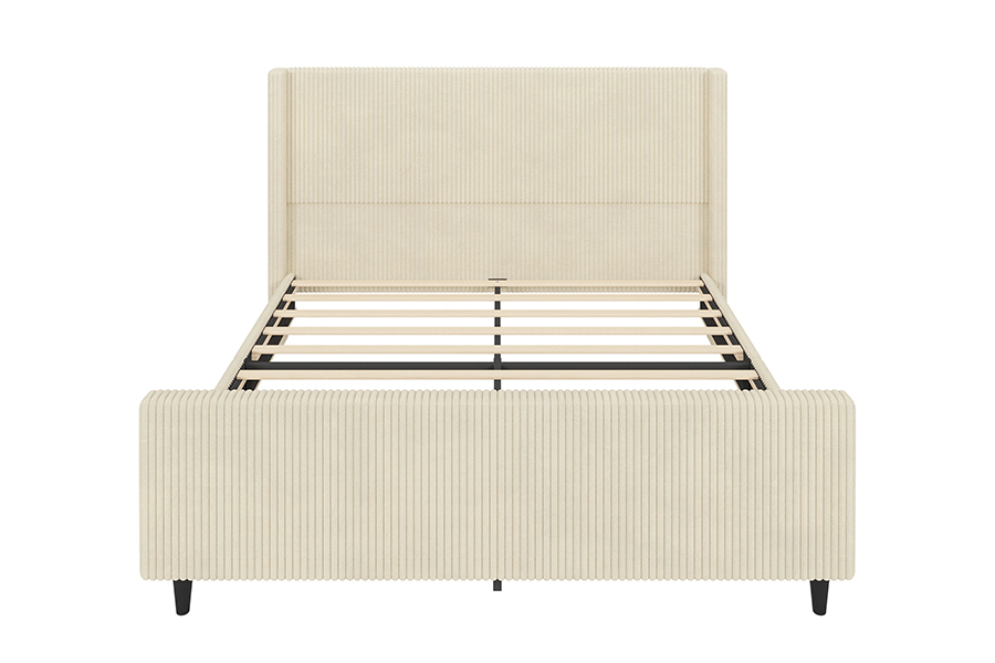 N12 Wingback regolabile Struttura letto imbottita facile da smontare