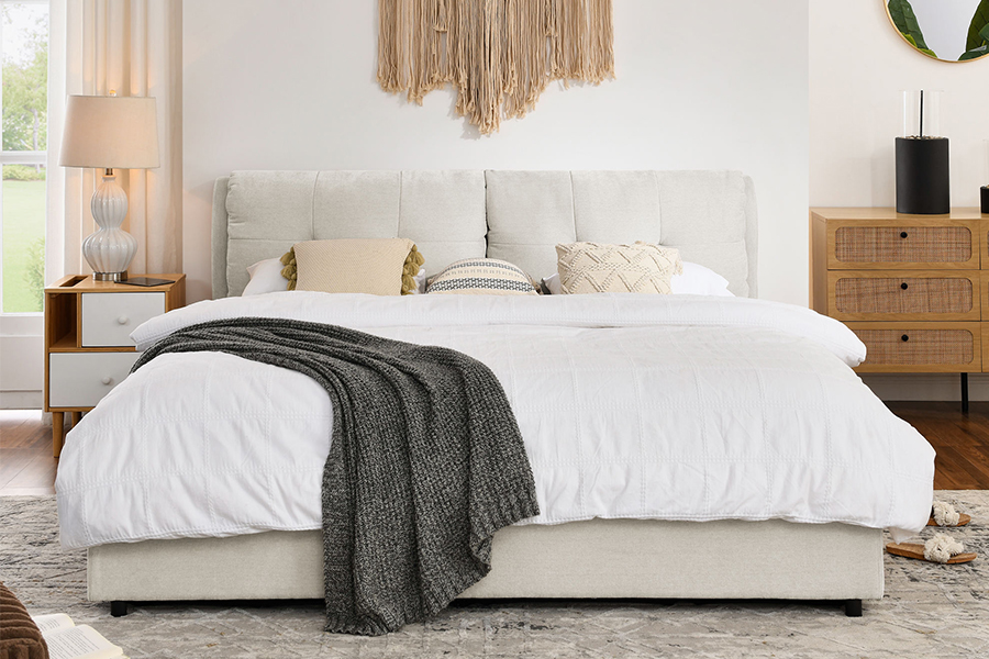 N10 Struttura per letto contenitore imbottita ecologica e resistente