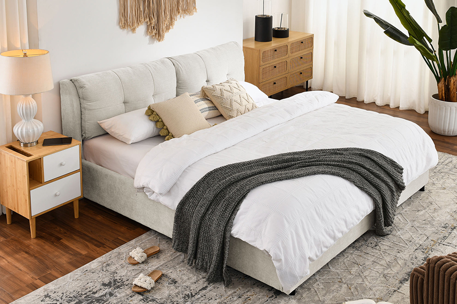 N10 Struttura per letto contenitore imbottita ecologica e resistente