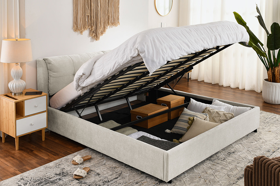N10 Struttura per letto contenitore imbottita ecologica e resistente