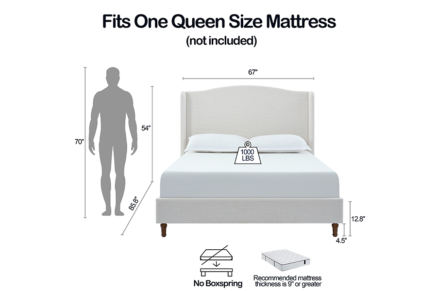 N4 Dimensioni letto matrimoniale king size Giroletti Contenitore Imbottiti