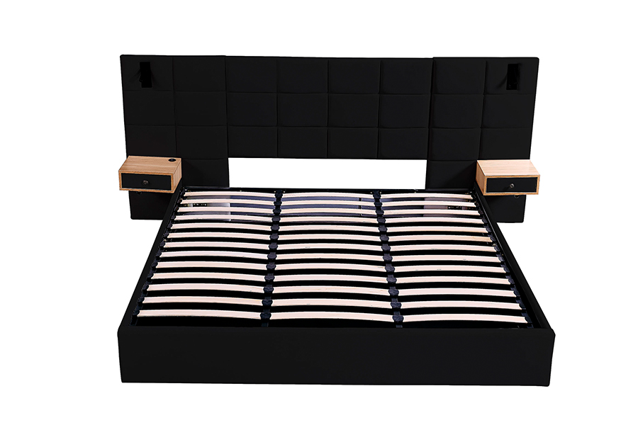 Telaio letto regolabile N6 Letto morbido in materiale imbottito con LED