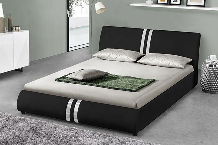 1143 Letto imbottito moderno in pelle PU in stile nordico