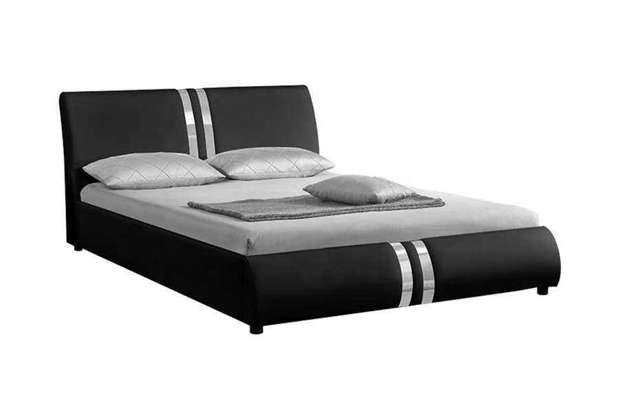 1143 Letto imbottito moderno in pelle PU in stile nordico