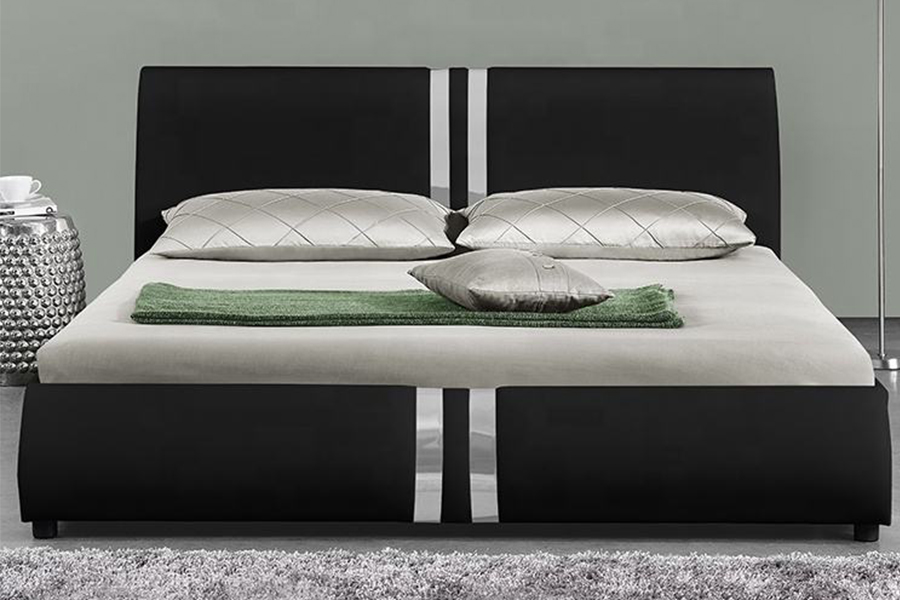 1143 Letto imbottito moderno in pelle PU in stile nordico