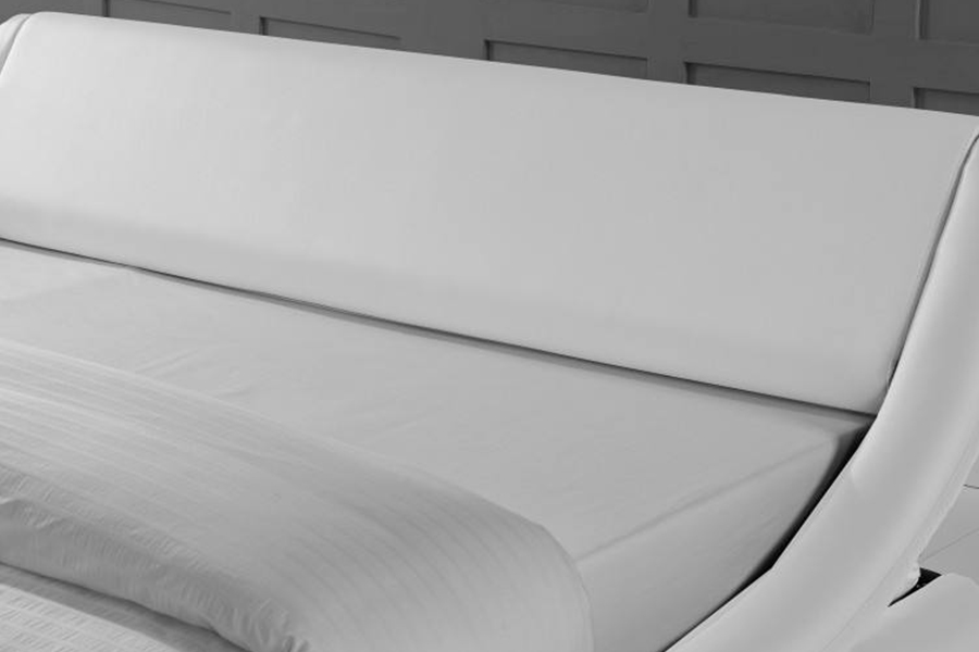 1140 Letto imbottito con struttura letto in pelle sintetica PU in legno