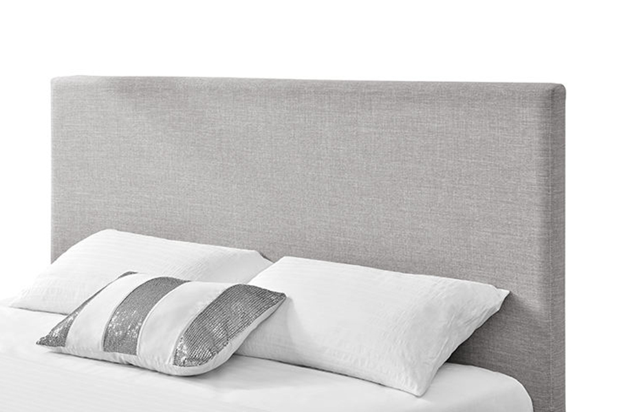 1281 Letto imbottito con testiera semplice in tessuto