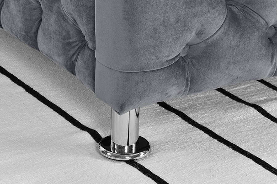 1268 Letto imbottito con rivestimento in tessuto Luxury Style