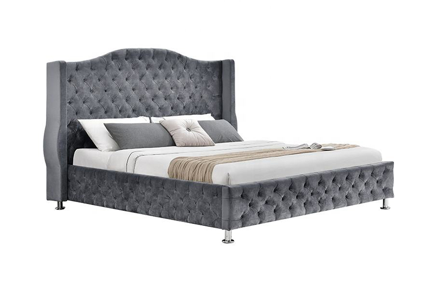 1268 Letto imbottito con rivestimento in tessuto Luxury Style