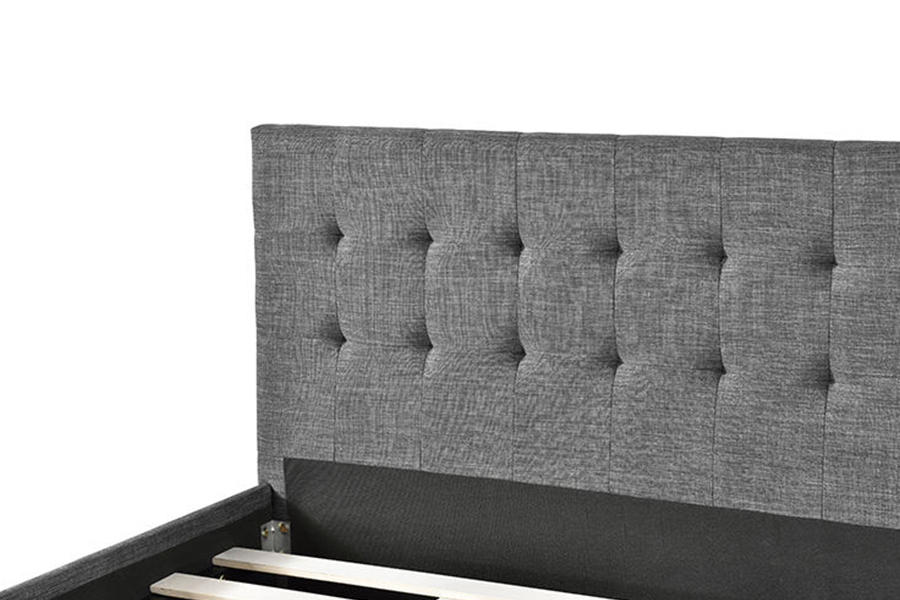 1257 Letto imbottito con decorazione in stile moderno a pannello