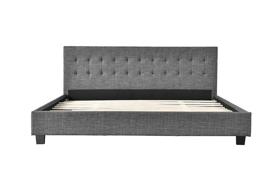 1257 Letto imbottito con decorazione in stile moderno a pannello