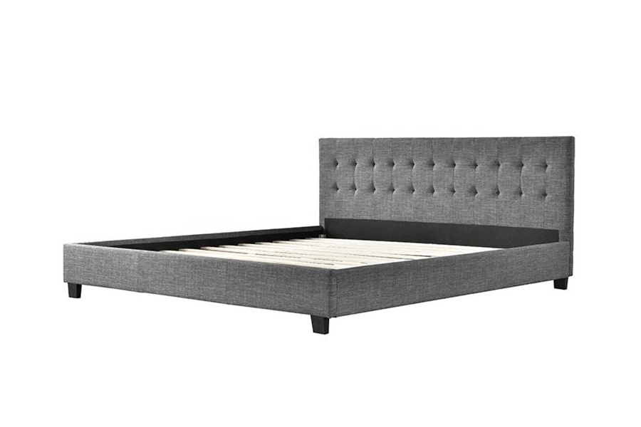 1257 Letto imbottito con decorazione in stile moderno a pannello
