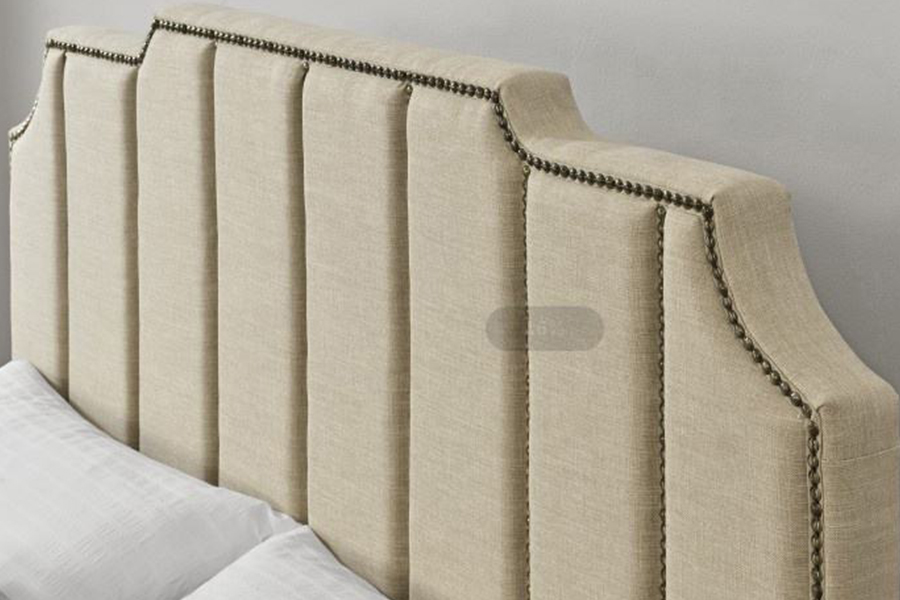 Letto imbottito con struttura matrimoniale in tessuto velluto 1205
