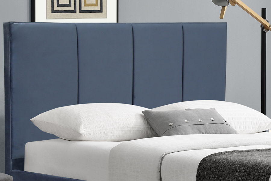 1457 Letto imbottito in velluto dal design moderno e semplice