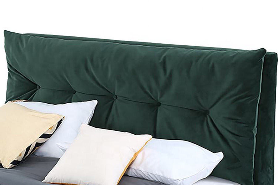1392 Letto imbottito in tessuto di velluto dallo stile moderno e semplice