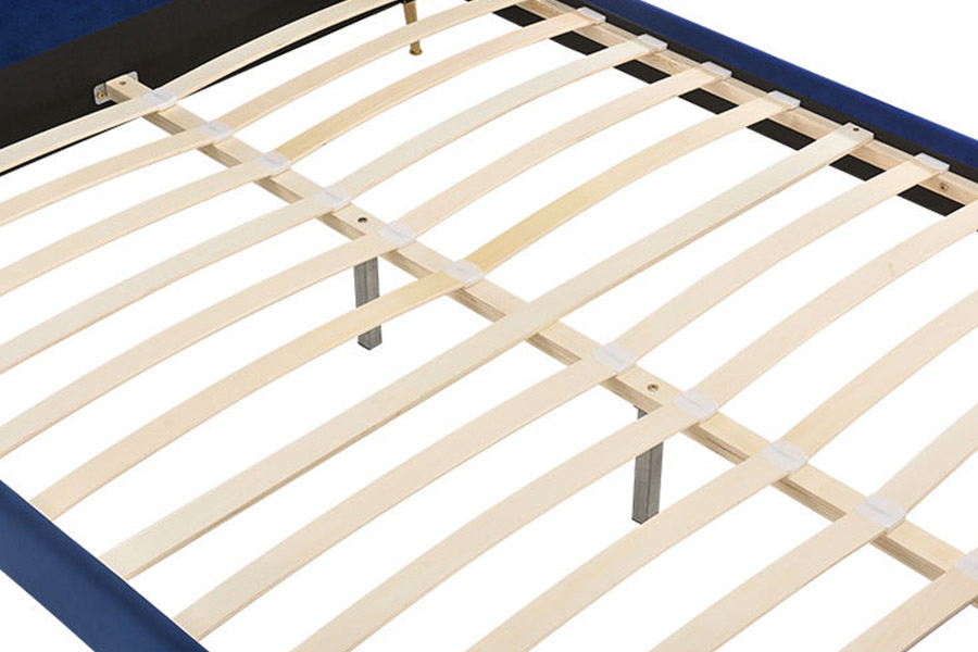 1358 Letto imbottito in tessuto semplice ed elegante
