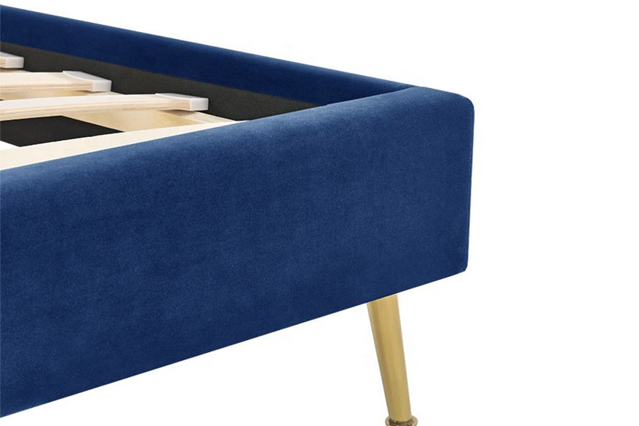 1358 Letto imbottito in tessuto semplice ed elegante