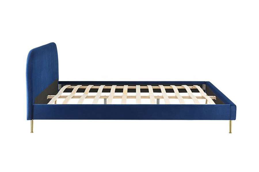 1358 Letto imbottito in tessuto semplice ed elegante