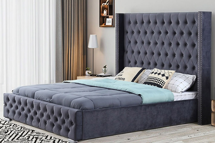 1351 Letto imbottito dal design moderno e di lusso