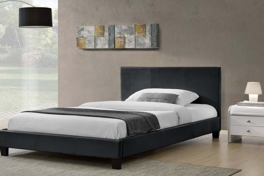 Letto imbottito in pelle PU dal design moderno e semplice 1864