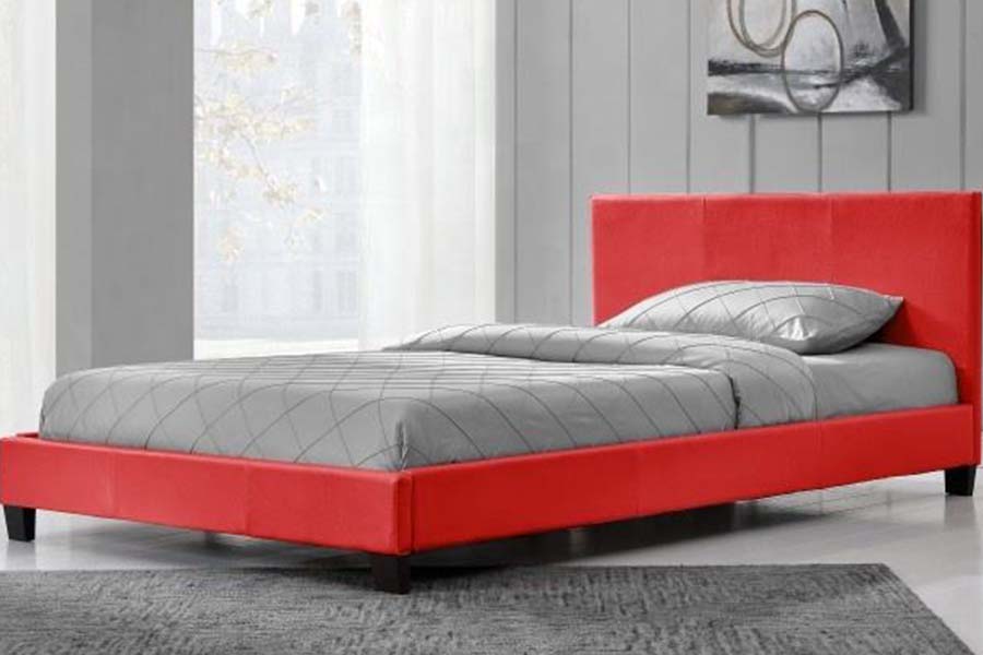 Letto imbottito in pelle PU dal design moderno e semplice 1864