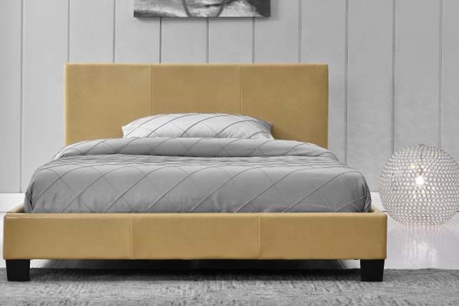 Letto imbottito in pelle PU dal design moderno e semplice 1864