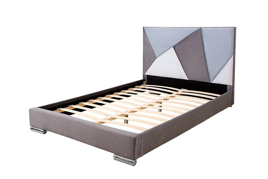 1571 Letto singolo in pelle sintetica Testiera con codice colore Letti per bambini