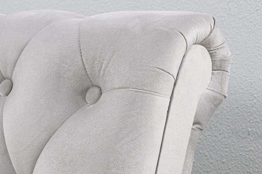 1563 Letto imbottito classico con letto a slitta in nastro